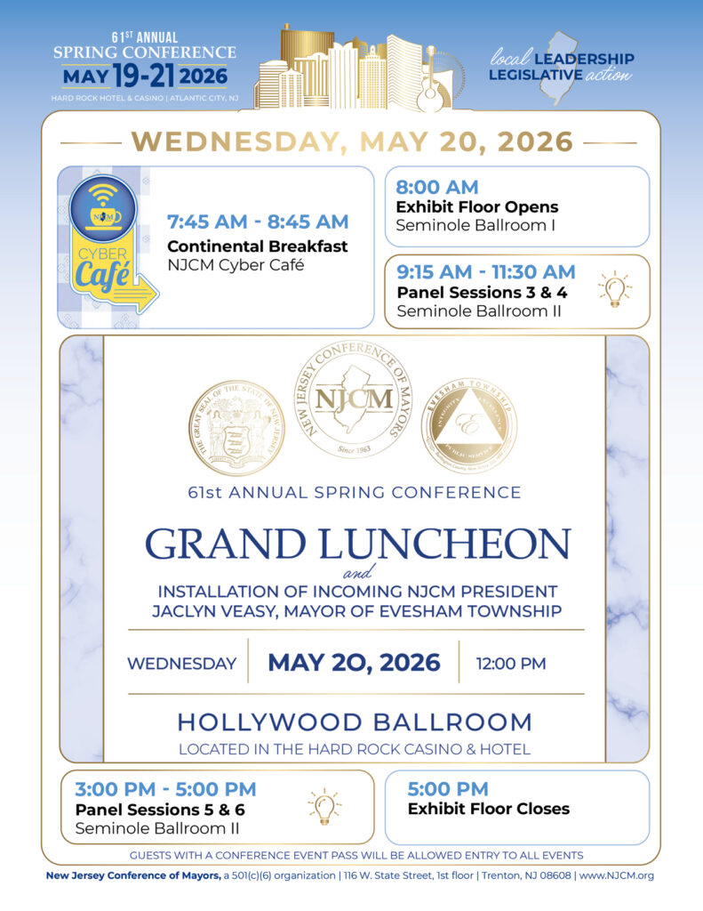 2026 Spring Conference Itinerary Wednesday May 20, 2026